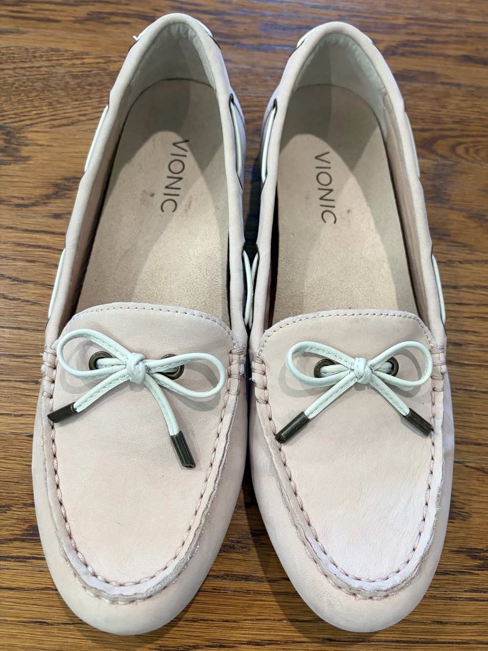 Vionic Honor Virginia Women's Leather Boat Shoes Loafers Sz 8.5 Pink Excellent! - Picture 2 of 7